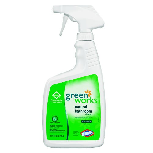 Clorox Green Works Bathroom Cleaner, 24 oz. Trigger Spray, 12/Carton
