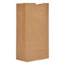 Grocery Paper Bags, 20 lbs Capacity, #20, 8.25"w x 5.94"d x 16.13"h, Kraft, 500 Bags