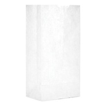 Grocery Paper Bags, 30 lbs Capacity, #4, 5"w x 3.33"d x 9.75"h, White, 500 Bags