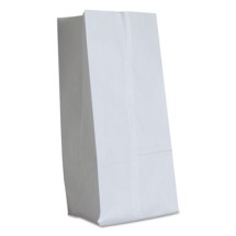 Grocery Paper Bags, 40 lbs Capacity, #16, 7.75"w x 4.81"d x 16"h, White, 500 Bags