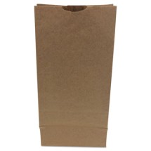 Grocery Paper Bags, 50 lbs Capacity, #10, 6.31"w x 4.19"d x 13.38"h, Kraft, 500 Bags