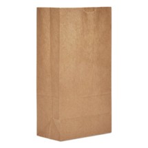 Grocery Paper Bags, 50 lbs Capacity, #5, 5.25"w x 3.44"d x 10.94"h, Kraft, 500 Bags