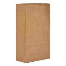 Grocery Paper Bags, 50 lbs Capacity, #6, 6"w x 3.63"d x 11.06"h, Kraft, 500 Bags
