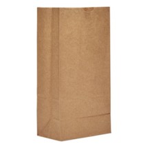 Grocery Paper Bags, 50 lbs Capacity, #8, 6.13"w x 4.13"d x 12.44"h, Kraft, 500 Bags