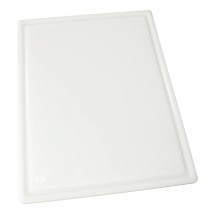 Winco CBI-1218 Grooved White Cutting Board 12&quot; x 18&quot; x 1/2&quot;