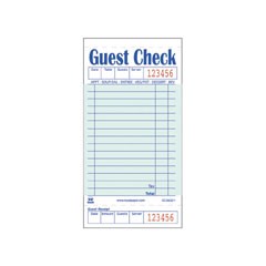 Guest Check Book, 3 1/2 x 6 7/10