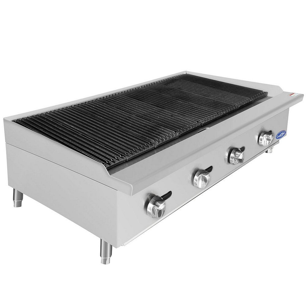 Atosa ATCB-48 Heavy Duty Stainless Steel 48" Char-Rock Broiler