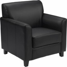 Flash Furniture BT-827-1-BK-GG HERCULES Diplomat Series Black Leather Chair