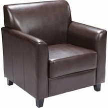 Flash Furniture BT-827-1-BN-GG HERCULES Diplomat Series Brown Leather Chair