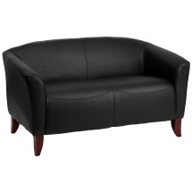 Flash Furniture 111-2-BK-GG HERCULES Imperial Series Black Leather Love Seat