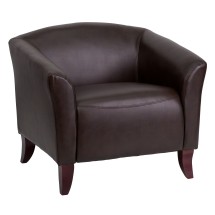 Flash Furniture 111-1-BN-GG HERCULES Imperial Series Brown Leather Chair