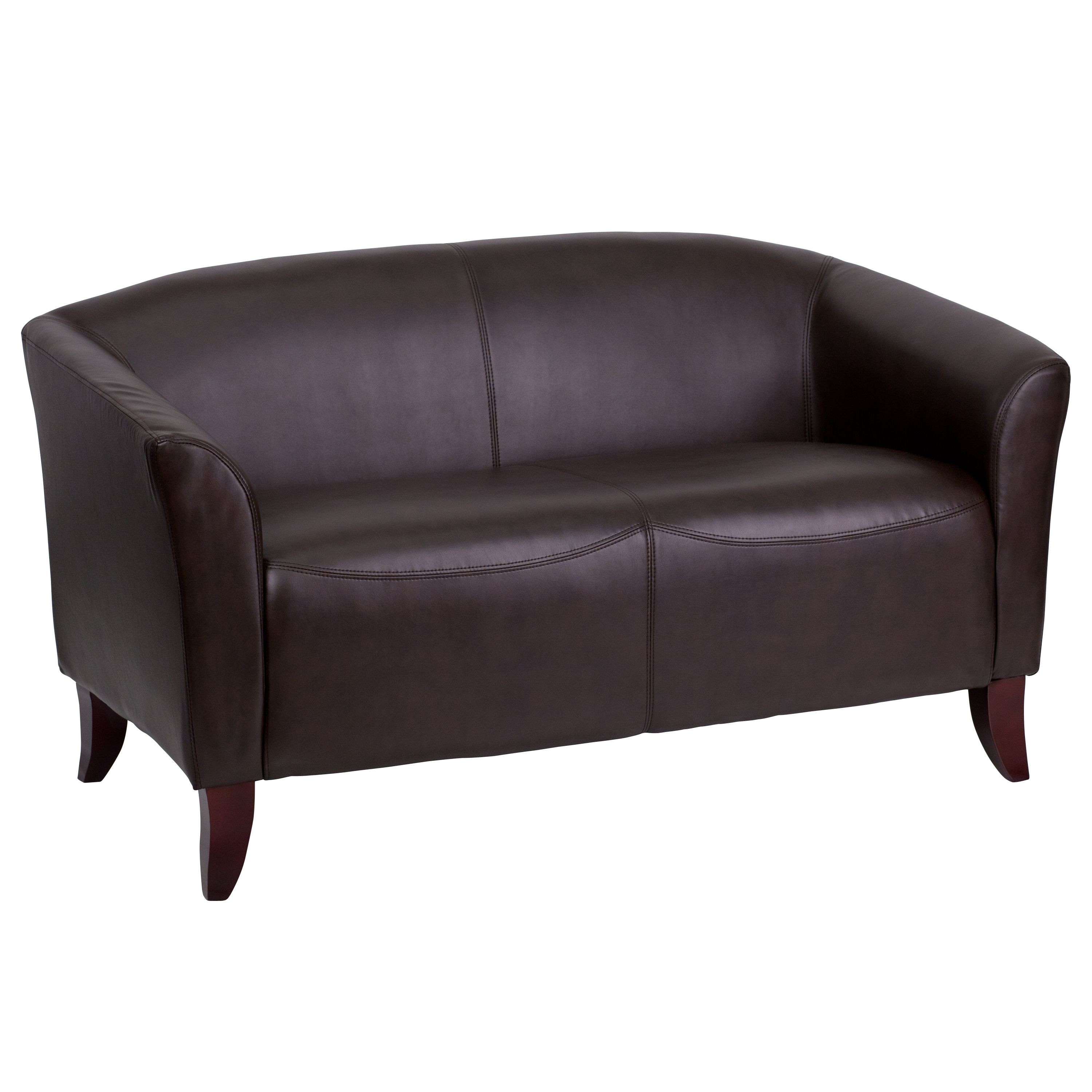 Flash Furniture 111-2-BN-GG HERCULES Imperial Series Brown Leather Love Seat