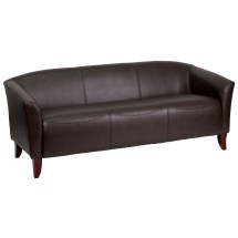Flash Furniture 111-3-BN-GG HERCULES Imperial Series Brown Leather Sofa