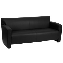Flash Furniture 222-3-BK-GG HERCULES Majesty Series Black Leather Sofa