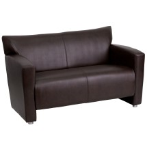 Flash Furniture 222-2-BN-GG HERCULES Majesty Series Brown Leather Love Seat