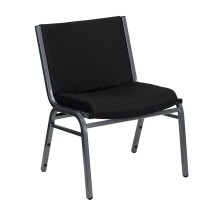 Flash Furniture XU-60555-BK-GG HERCULES Series 1000 Lb. Big &#38; Tall Extra-Wide Black Fabric Stack Chair