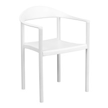 Flash Furniture RUT-418-WH-GG HERCULES Series 1000 Lb. Capacity White Plastic Cafe Stack Chair