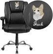 Flash Furniture GO-2132-LEA-GG HERCULES Series 400 Lb. Capacity Big & Tall Leather Task Chair with Height Adjustable Arms
