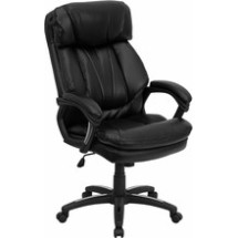 Flash Furniture GO-1097-BK-LEA-GG HERCULES Series High-Back Black Leather Executive Office Chair