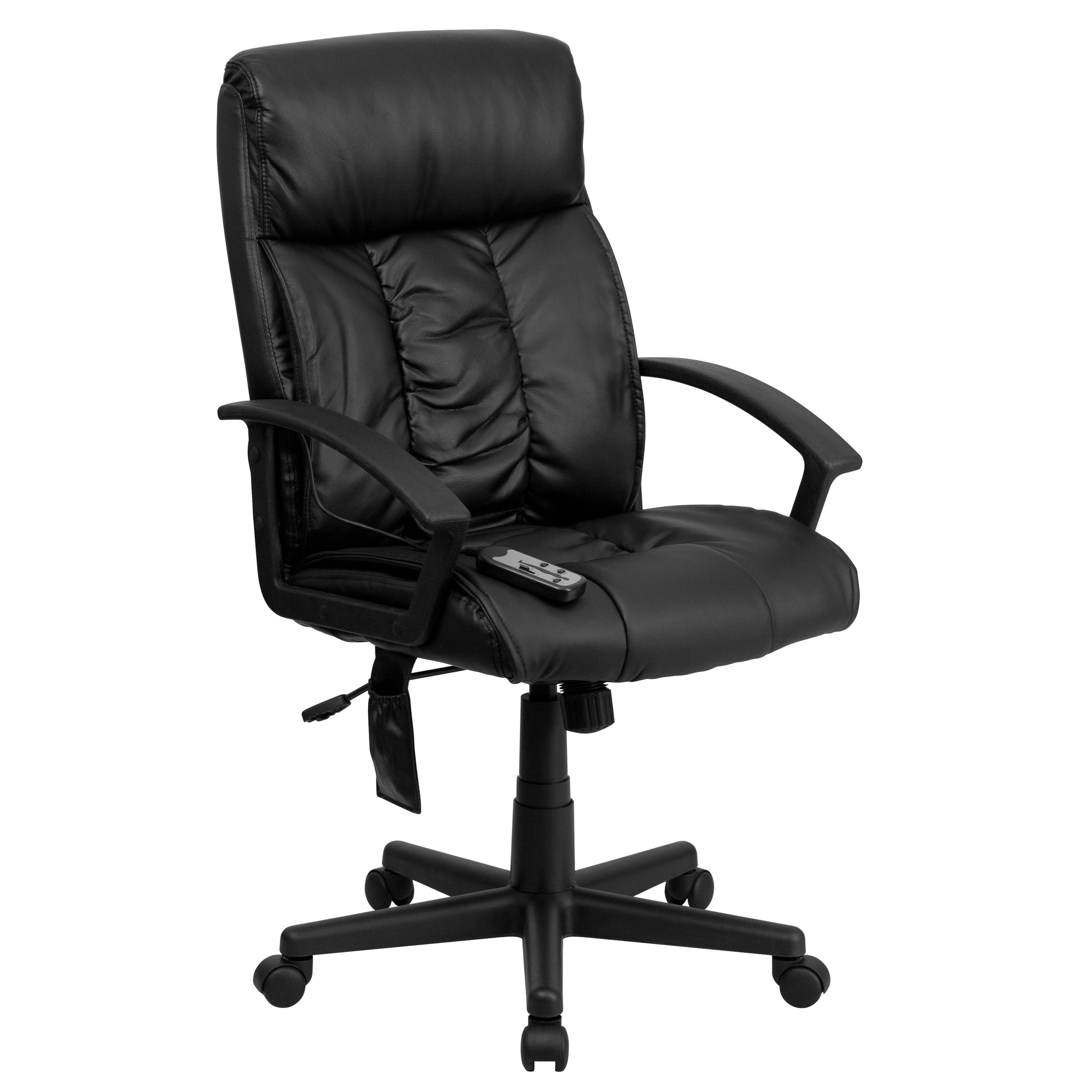 Flash Furniture BT-9578P-GG Black Leather Massaging Executive Office
