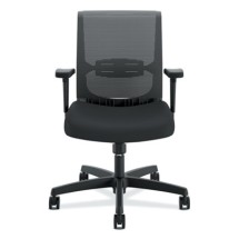 HON Convergence Mid-Back Black Swivel-Tilt Task Chair with Adjustable Arms