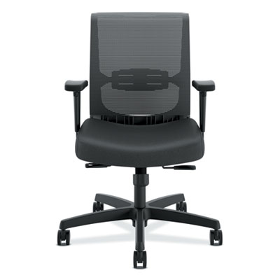 HON Convergence Mid-Back Black Task Chair with Synchro-Tilt Control