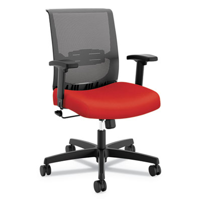 HON Convergence Mid-Back Red/Black Task Chair with Swivel-Tilt Control