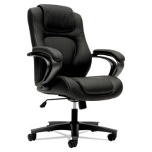 HON HVL402 Black High-Back Vinyl Executive Office Chair