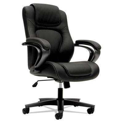 HON HVL402 Black High-Back Vinyl Executive Office Chair