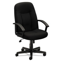 HON HVL601 Series Executive High-Back Black Fabric Office Chair