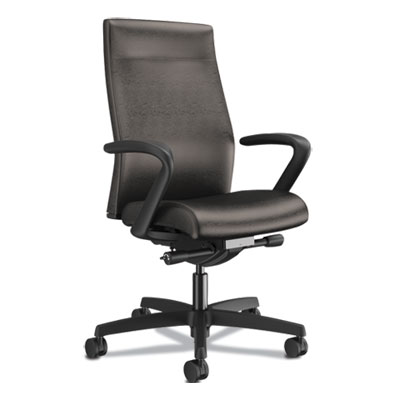 HON Ignition 2.0 Upholstered Mid-Back Black Task Chair