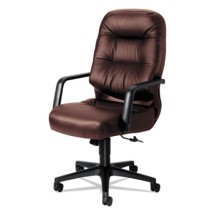HON Pillow-Soft 2090 Executive High-Back Burgundy Fabric Swivel/Tilt Chair