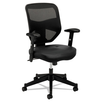 HON VL531 Black Mesh High-Back Task Chair with Adjustable Arms