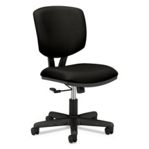 HON Volt Black Armless Task Chair with Swivel Base