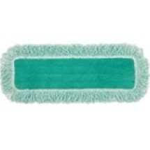 Dust Pad with Fringe, Microfiber, 18&quot; Long, Green, 6/Carton