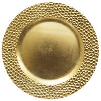 Jay Companies 1182763 Hammered Gold 13" Charger Plate