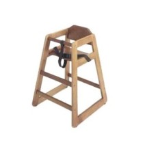 G.E.T. Enterprises HC-100-MOD-W-1 Walnut Finish Hardwood High Chair - Assembled