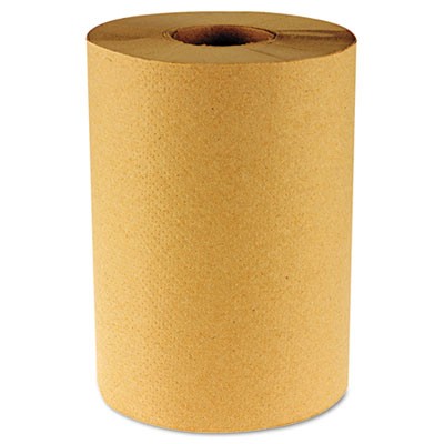 Hardwound Paper Towels, Nonperforated 1-Ply Natural, 800 ft, 6 Rolls/Carton