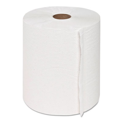 Hardwound Roll Towels, 1-Ply, White, 8