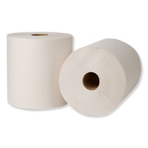 Hardwound Roll Towels, 7.88" x 800 ft, Natural White, 6 Rolls/Carton