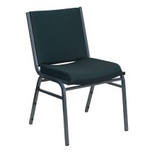 Flash Furniture XU-60153-GN-GG Heavy Duty, 3&quot; Thickly Padded, Green Patterned Upholstered Stack Chair