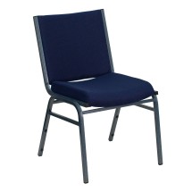 Flash Furniture XU-60153-NVY-GG Heavy Duty, 3&quot; Thickly Padded, Navy Patterned Upholstered Stack Chair