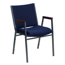 Flash Furniture XU-60154-NVY-GG HERCULES Series Heavy Duty Navy Pattern Upholsetered Stack Chair with Arms