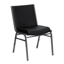 Flash Furniture XU-60153-BK-VYL-GG Heavy Duty, 3&quot; Thickly Padded, Black Vinyl Stack Chair