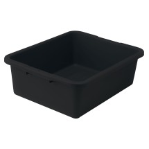 Winco PLW-7K Black Heavy-Duty Dish Box 21&quot; x 17&quot; x 7&quot;