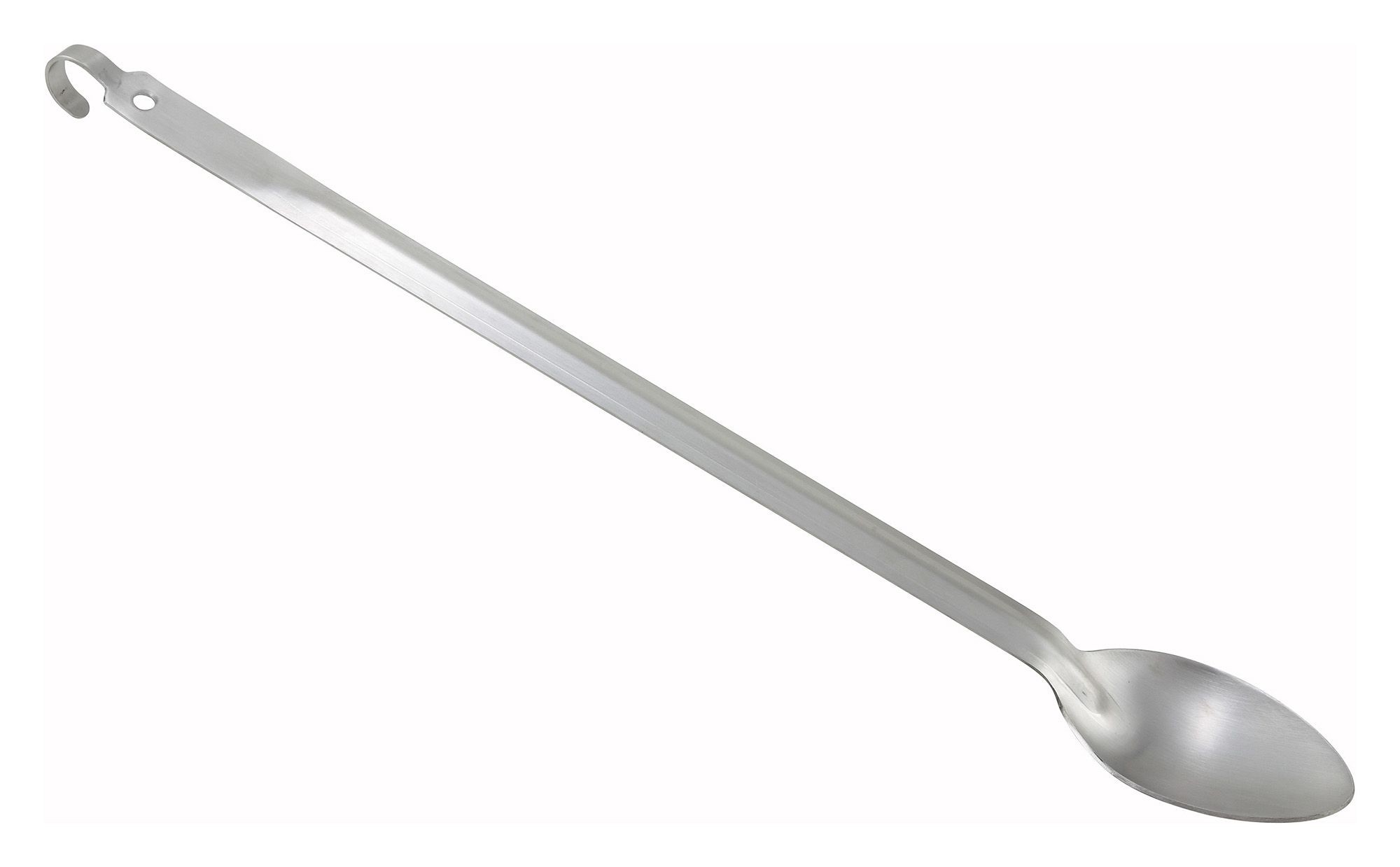 Winco BHKS-21 Heavy Duty Solid Stainless Basting Spoon with Hook 21"