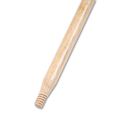 Heavy-Duty Threaded End Lacquered Hardwood Broom Handle, 1 1/8