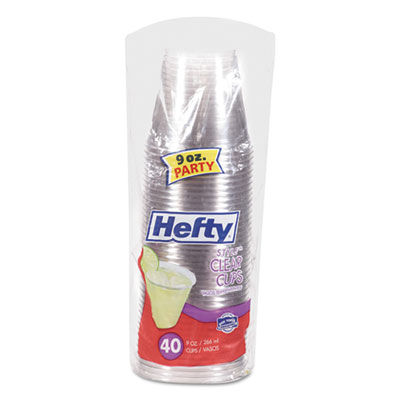 Hefty Crystal Clear Plastic Party Cups, 10 oz., 432/Carton