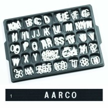 Aarco Products HF1.0 Helvetica Typeface 1&quot; Plastic Letters