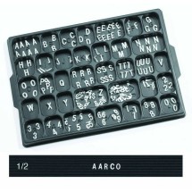 Aarco Products HF.50 Helvetica Typeface 1/2&quot; Plastic Letters